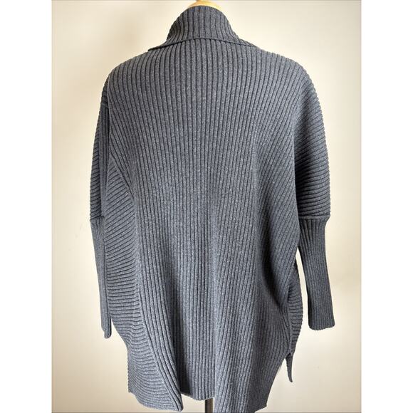 CABI Cocoon Cardigan Slouchy Ribbed Knit Minimalist Lagenlook Slate Gray S - Picture 3 of 12